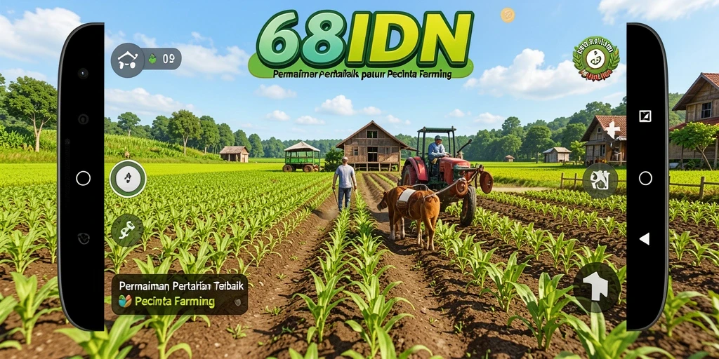 Tampilan gameplay yang menarik di 68IDN dengan aktivitas pertanian yang beragam.