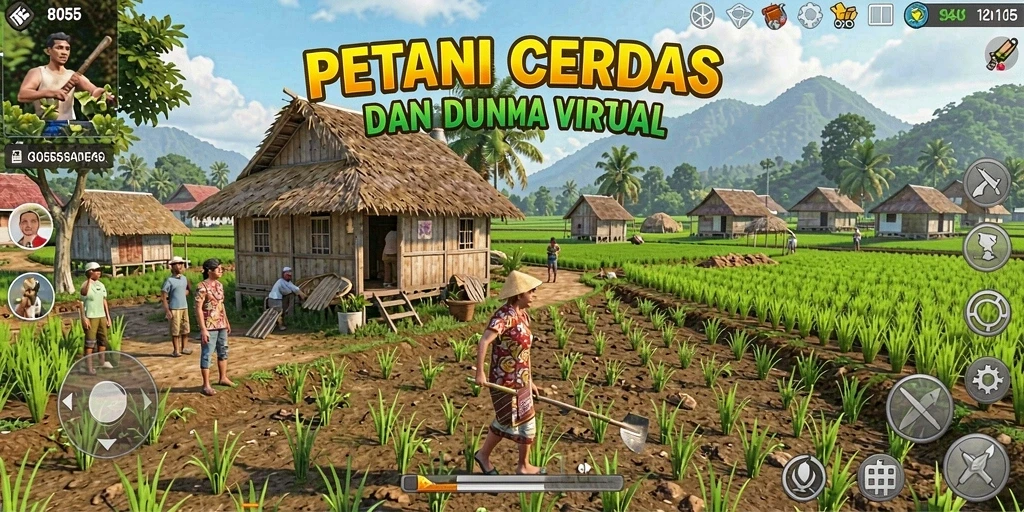 Tampilan gameplay 8055 yang menarik dalam pengelolaan pertanian.