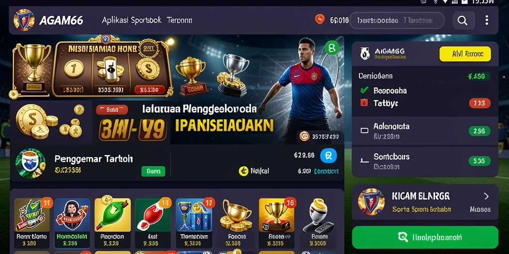 Tampilan menarik dari gameplay Sportsbook AGAM66 yang seru dan interaktif.