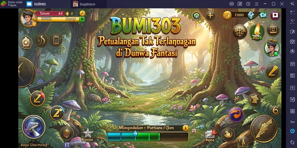 Tangkapan layar gameplay BUMI303 yang menampilkan eksplorasi petualangan.
