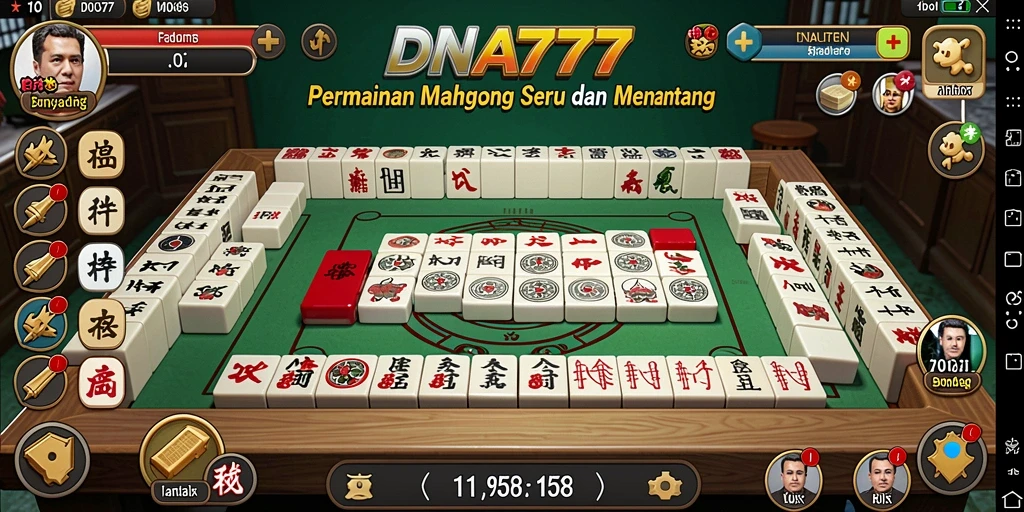 Tampilan gameplay Mahjong yang menarik dan mendebarkan.