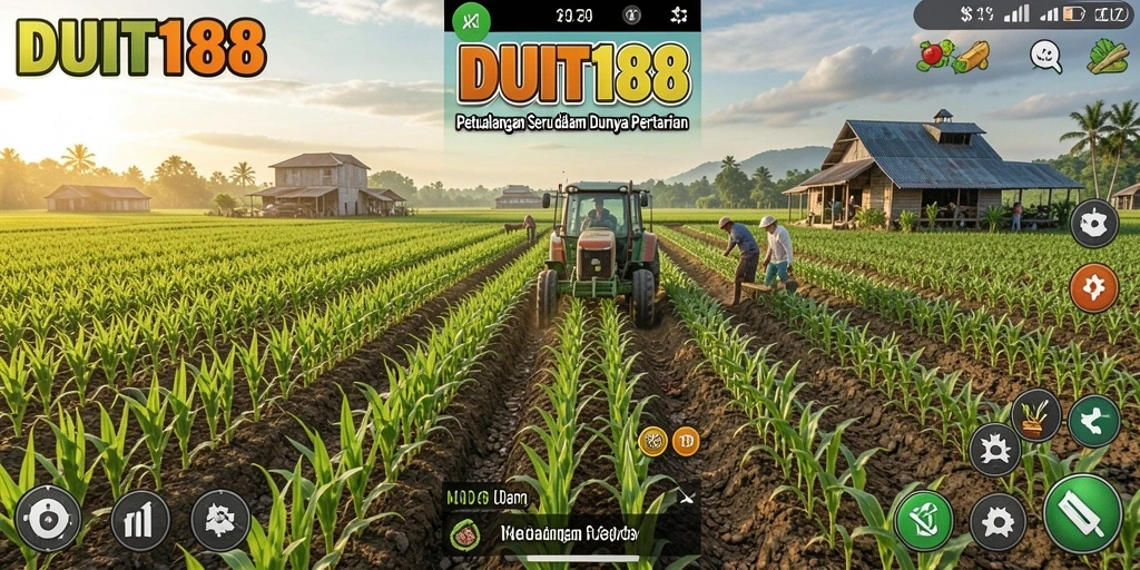 Gameplay seru dalam DUIT188 saat melakukan aktivitas bertani.