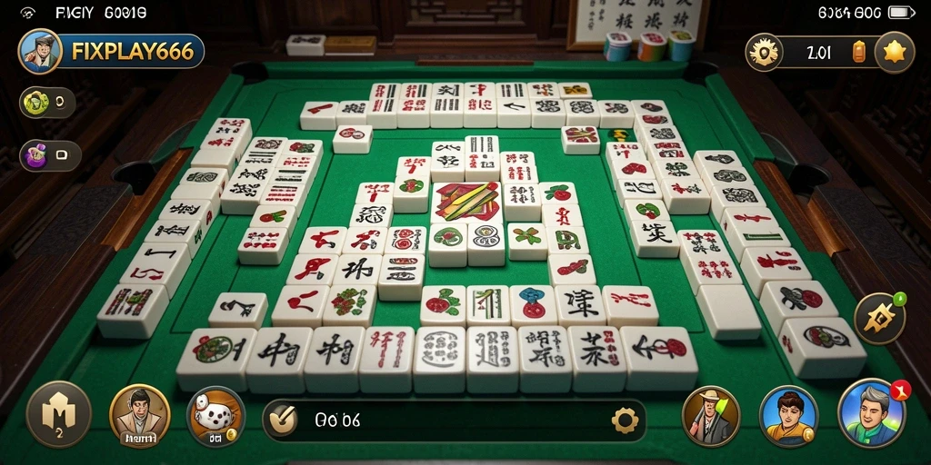 Tampilan menarik dari gameplay Mahjong di FIXPLAY666.