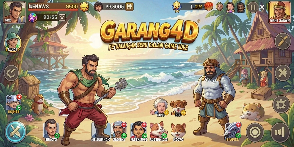 Tampilan gameplay intens di dalam game Idle GARANG4D.