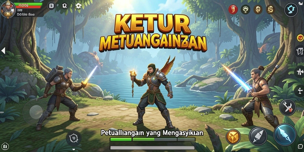 Tampilan gameplay KETUA menampilkan aksi petualangan yang seru.