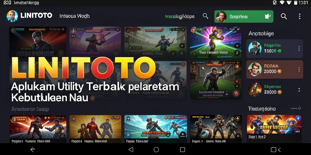Screenshot utama LINITOTO menampilkan antarmuka yang ramah pengguna dan fitur pengelolaan tugas.