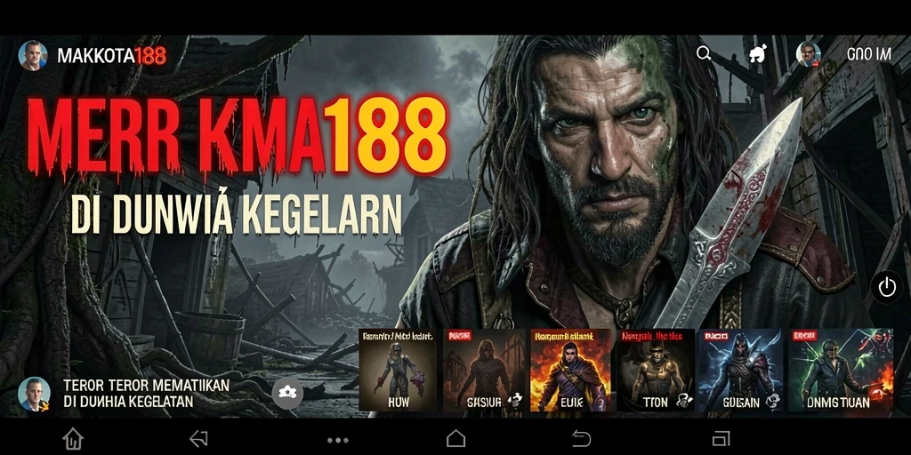 Screenshot gameplay MAHKOTA188 menampilkan suasana horor yang menakutkan.