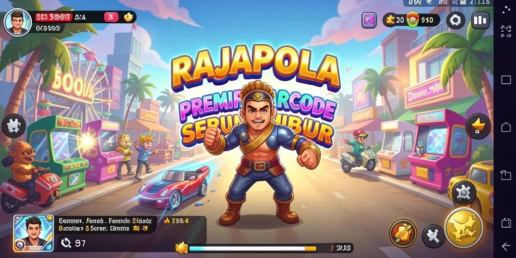 Screenshot utama gameplay RAJAPOLA yang penuh aksi dan tantangan.