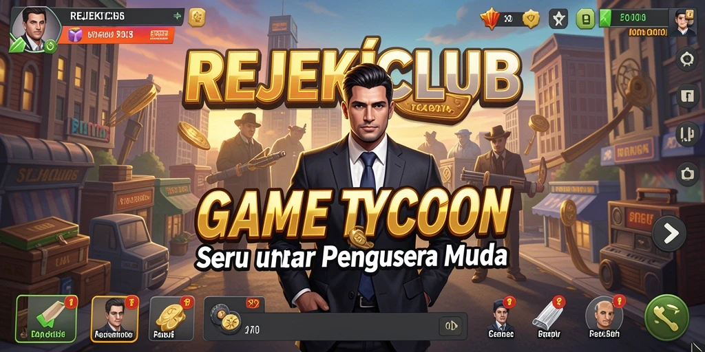 Tampilan gameplay <strong>REJEKICLUB</strong> yang menarik dengan elemen Tycoon mendebarkan.