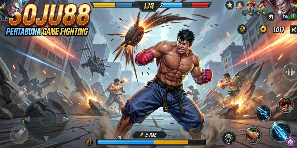 Screenshot SOJU88 menampilkan aksi pertarungan yang mendebarkan.