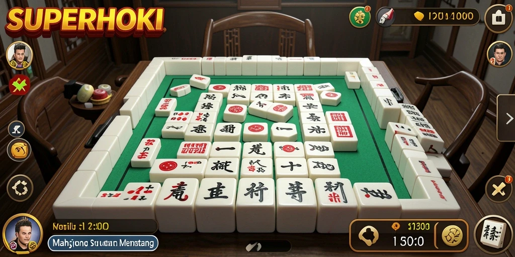 Tampilan gameplay seru dalam SUPERHOKI yang menantang.