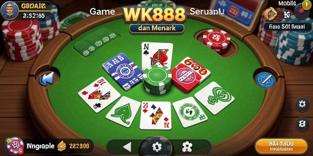 Tampilan gameplay Gaple yang seru di WK888.
